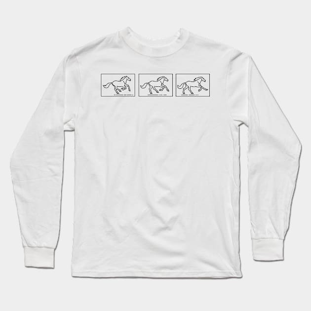 Horse Long Sleeve T-Shirt by lime line